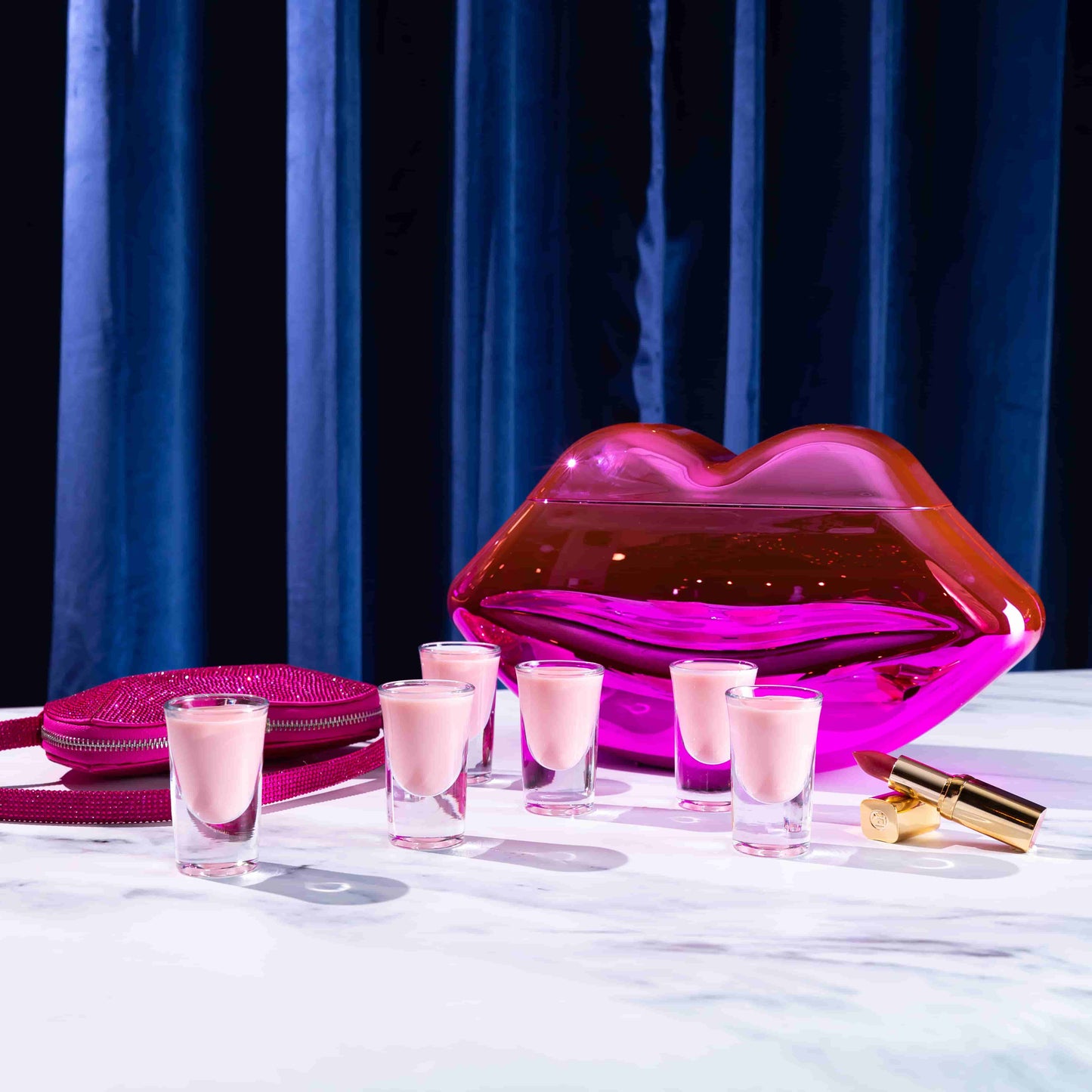 Pink Lip Shot Holder