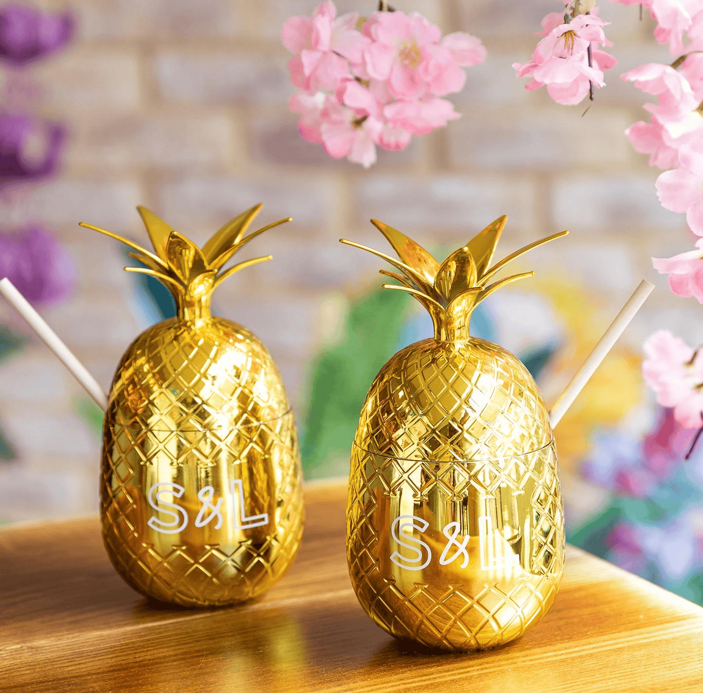 Gold S & L Pineapple Vessel