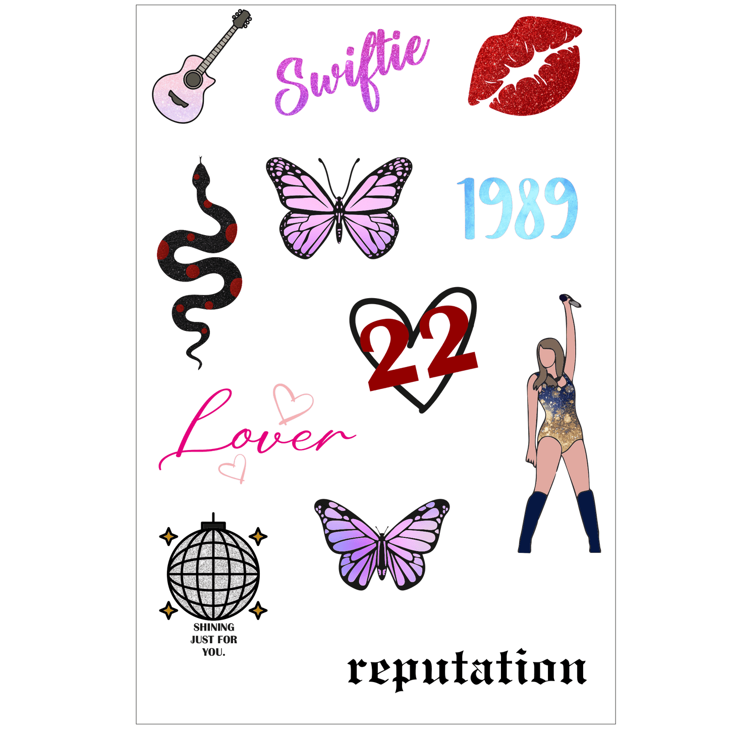 Taylor Swift Temporary Tattoos