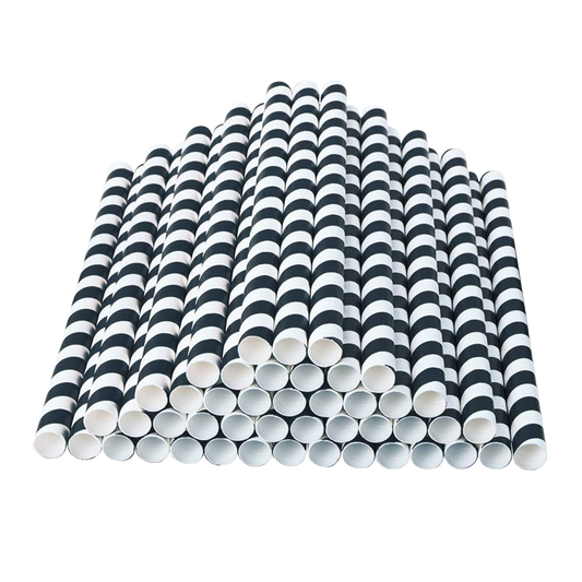Black and White Jumbo Straw